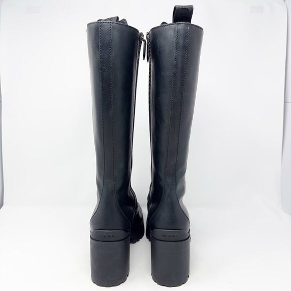 Miu Miu Black Military Combat Boots Size 41 - Picture 5 of 13